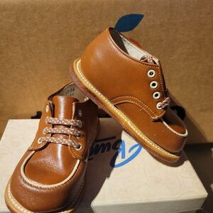 Bruntees Brown Leather Kids Shoes